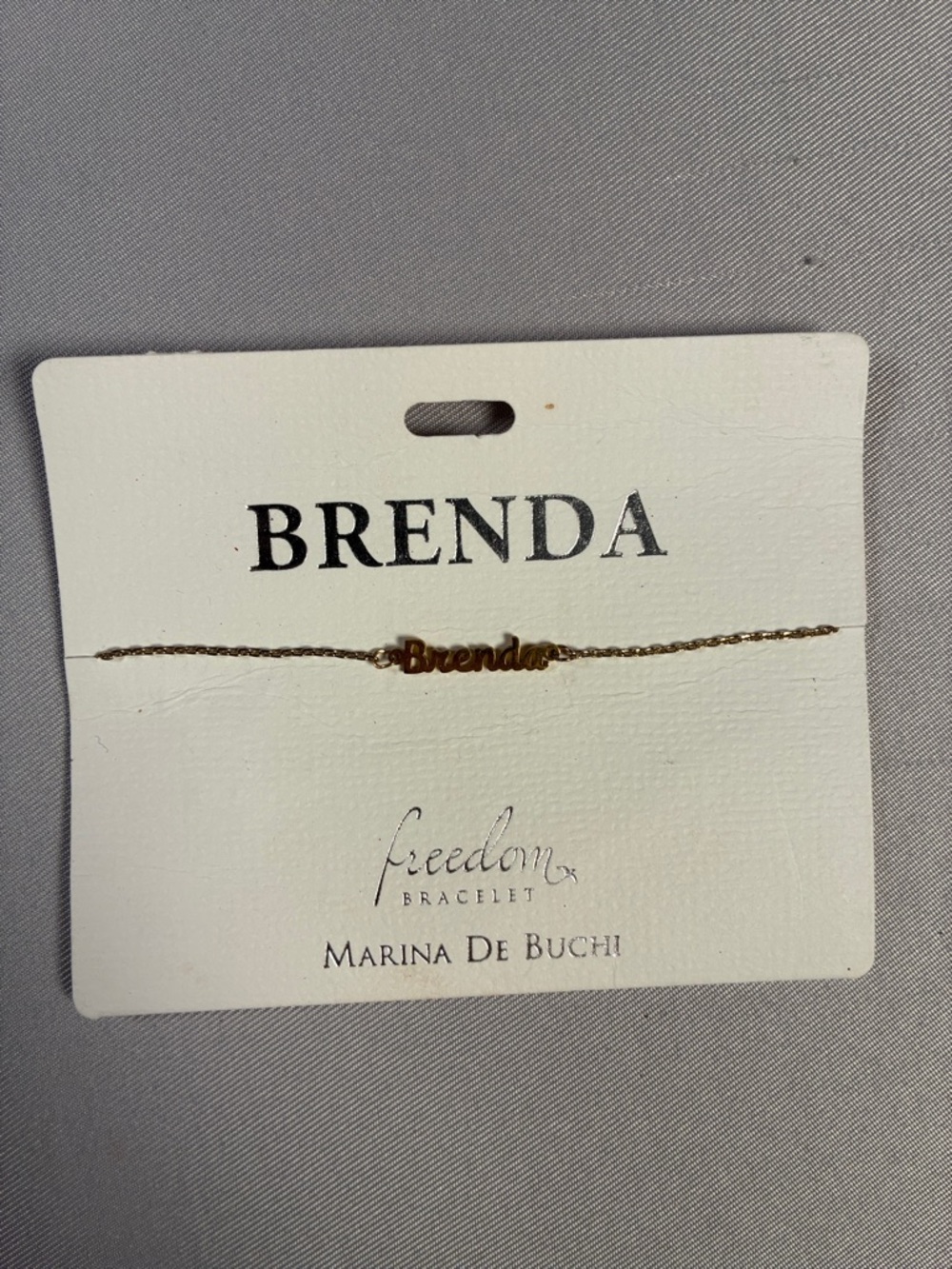 Brenda Gold Nameplate Bracelet by